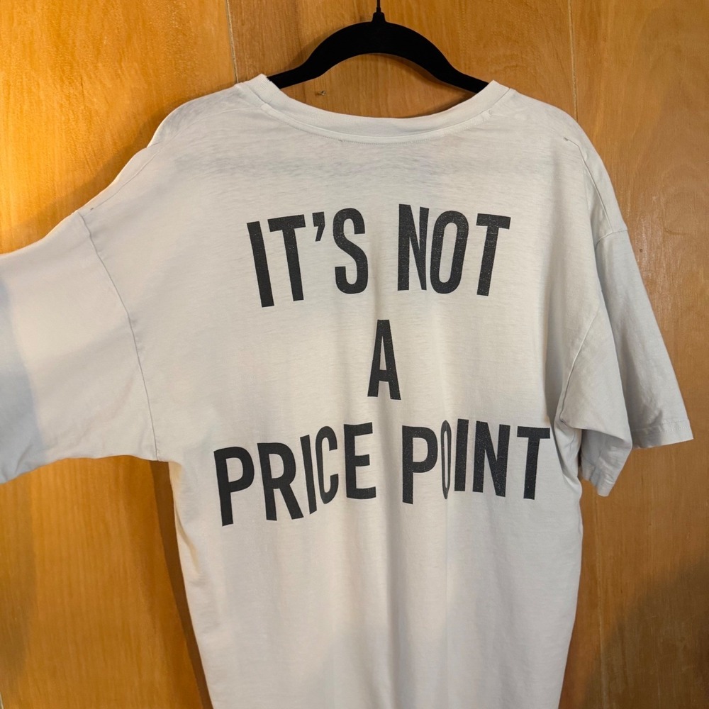 Moschino Couture Is An Attitude Graphic White Distressed Tee XXS Made in Italy - Picture 10 of 14